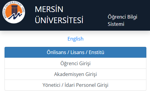 OBS giriş ekranı - Öğrenci Girişi butonu